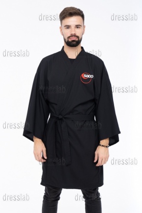 Халат кимоно черный SACO